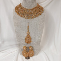 Rekha Bright Gold Necklace set - SOKORA JEWELSRekha Bright Gold Necklace set