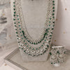 Rezwana Long Necklace set - Green - SOKORA JEWELSRezwana Long Necklace set - Green