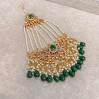 Safaa Bridal Necklace set - Green - SOKORA JEWELSSafaa Bridal Necklace set - Green