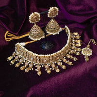 Saina Choker Set - Golden Crystal - SOKORA JEWELSSaina Choker Set - Golden Crystal