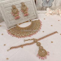 Sarah Bridal Jewellery Set - Light Pink - SOKORA JEWELSSarah Bridal Jewellery Set - Light Pink