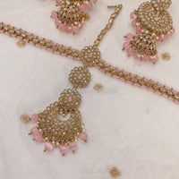 Sarah Bridal Jewellery Set - Light Pink - SOKORA JEWELSSarah Bridal Jewellery Set - Light Pink