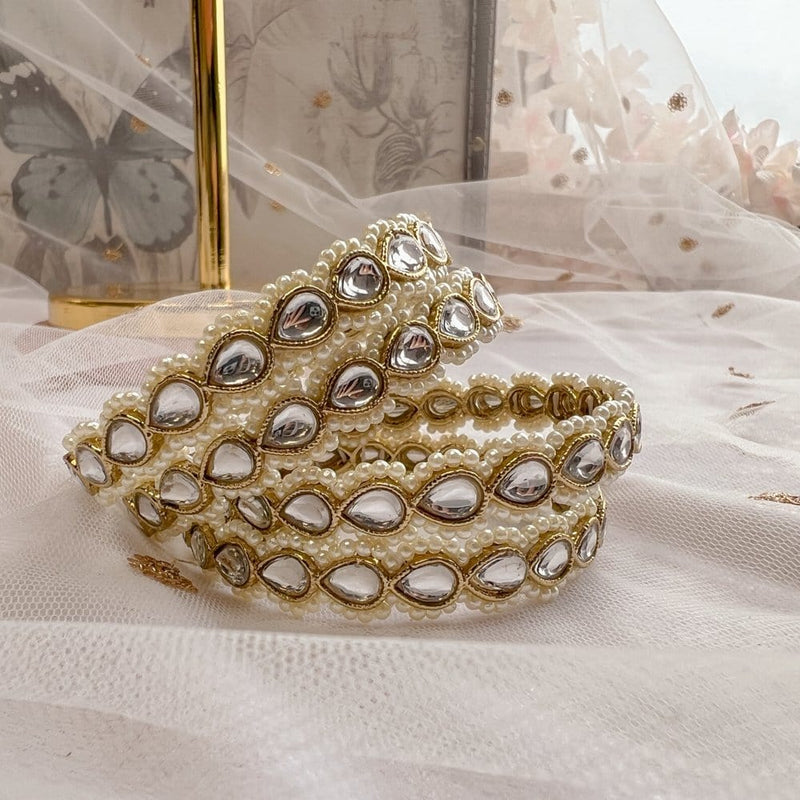 Set of Khushi Pearl Kundan Bangles – SOKORA JEWELS