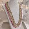 Shanaya Long Necklace set - Pink - SOKORA JEWELSShanaya Long Necklace set - Pink