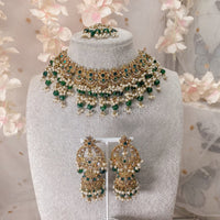 Shanaya Necklace Set - Green - SOKORA JEWELSShanaya Necklace Set - Greennecklace sets