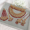 Shazmeen Bridal Necklace set - Red - SOKORA JEWELSShazmeen Bridal Necklace set - Red
