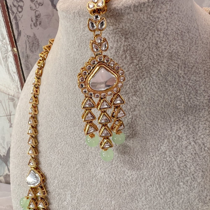 Shila Long Necklace set - Mint - SOKORA JEWELSShila Long Necklace set - Mint