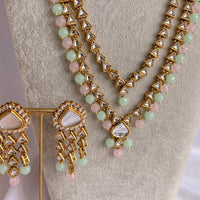 Shila Long Necklace set - Pastels - SOKORA JEWELSShila Long Necklace set - Pastels
