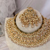 Shumi Bridal Double necklace set - Golden - SOKORA JEWELSShumi Bridal Double necklace set - Golden