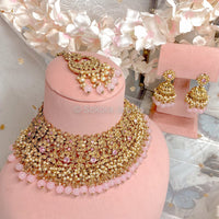 Shumi Necklace set - Pink - SOKORA JEWELSShumi Necklace set - Pink