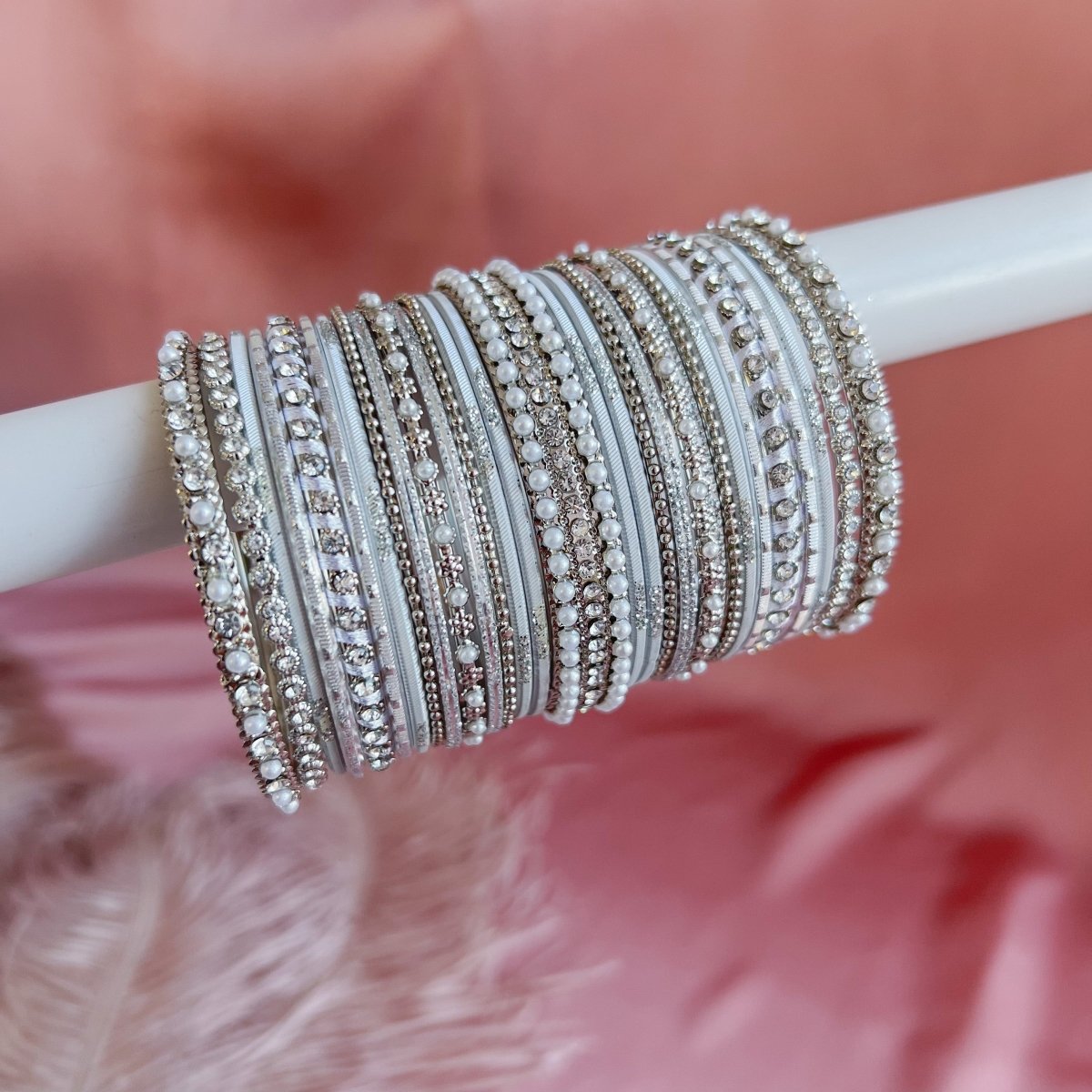 Large silver best sale bangles