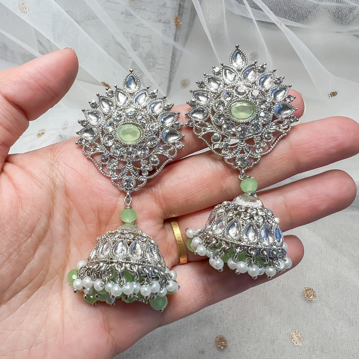 Original on sale silver jhumkas