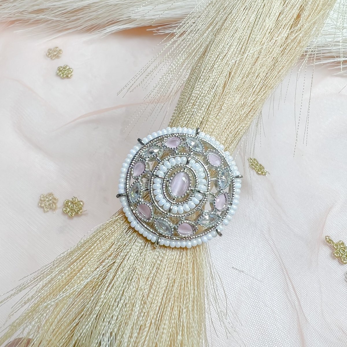 Silver Mughal Ring - Pink - SOKORA JEWELSSilver Mughal Ring - PinkRING