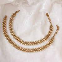 Slim Antique Gold Anklets - Golden - SOKORA JEWELSSlim Antique Gold Anklets - Golden