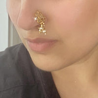 Small Antique Gold Nose ring - SOKORA JEWELSSmall Antique Gold Nose ring