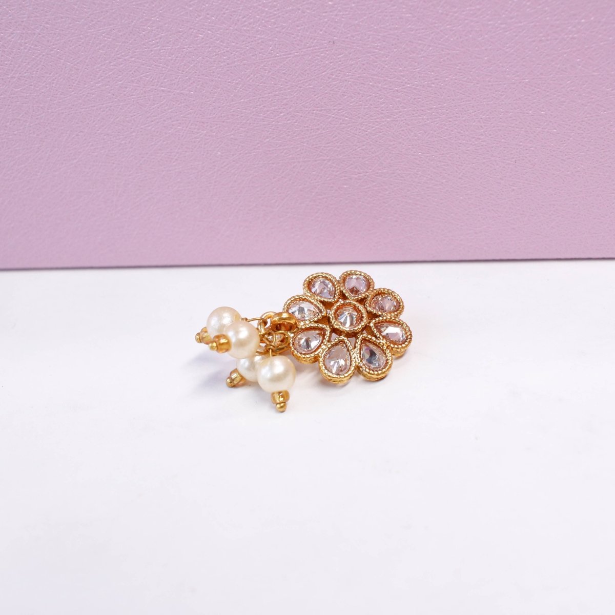 small floral gold nose ring 847140