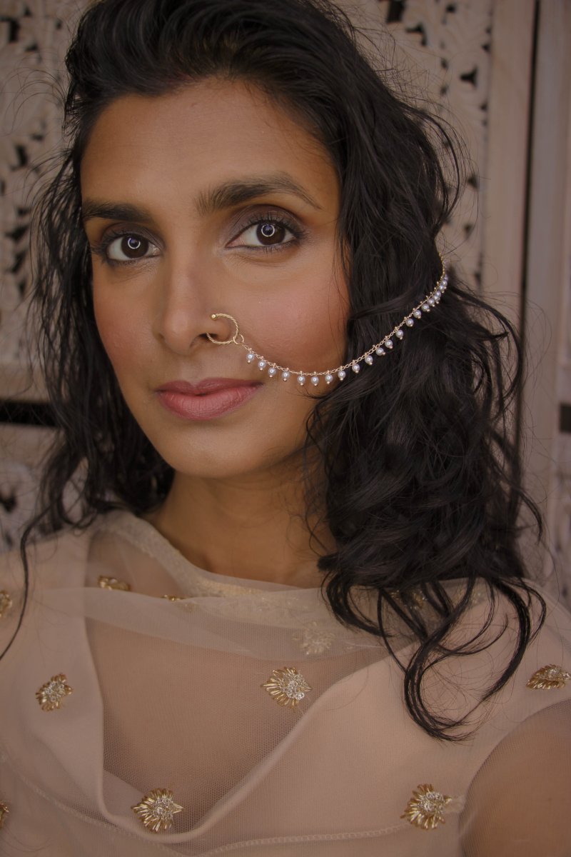 Ethnic Kundan Nosering With Chain, Indian Gold Nose Pin With Chain,  Nosestud, Clip on Nose Pin, Non Peirced Nose Ring With Pearl Chain - Etsy  New Zealand