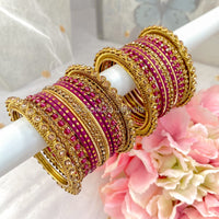 Small Plum and Gold Bangle Set - SOKORA JEWELSSmall Plum and Gold Bangle SetBANGLES