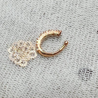 Small Rose Gold Crystal Nose ring - SOKORA JEWELSSmall Rose Gold Crystal Nose ring