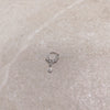 Small Silver & Clear Crystal Nose Ring - Pierced (Left) - SOKORA JEWELSSmall Silver & Clear Crystal Nose Ring - Pierced (Left)