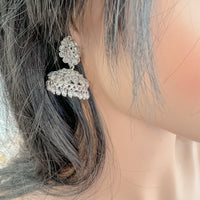 Small Silver Jhumka Earrings - SOKORA JEWELSSmall Silver Jhumka Earrings