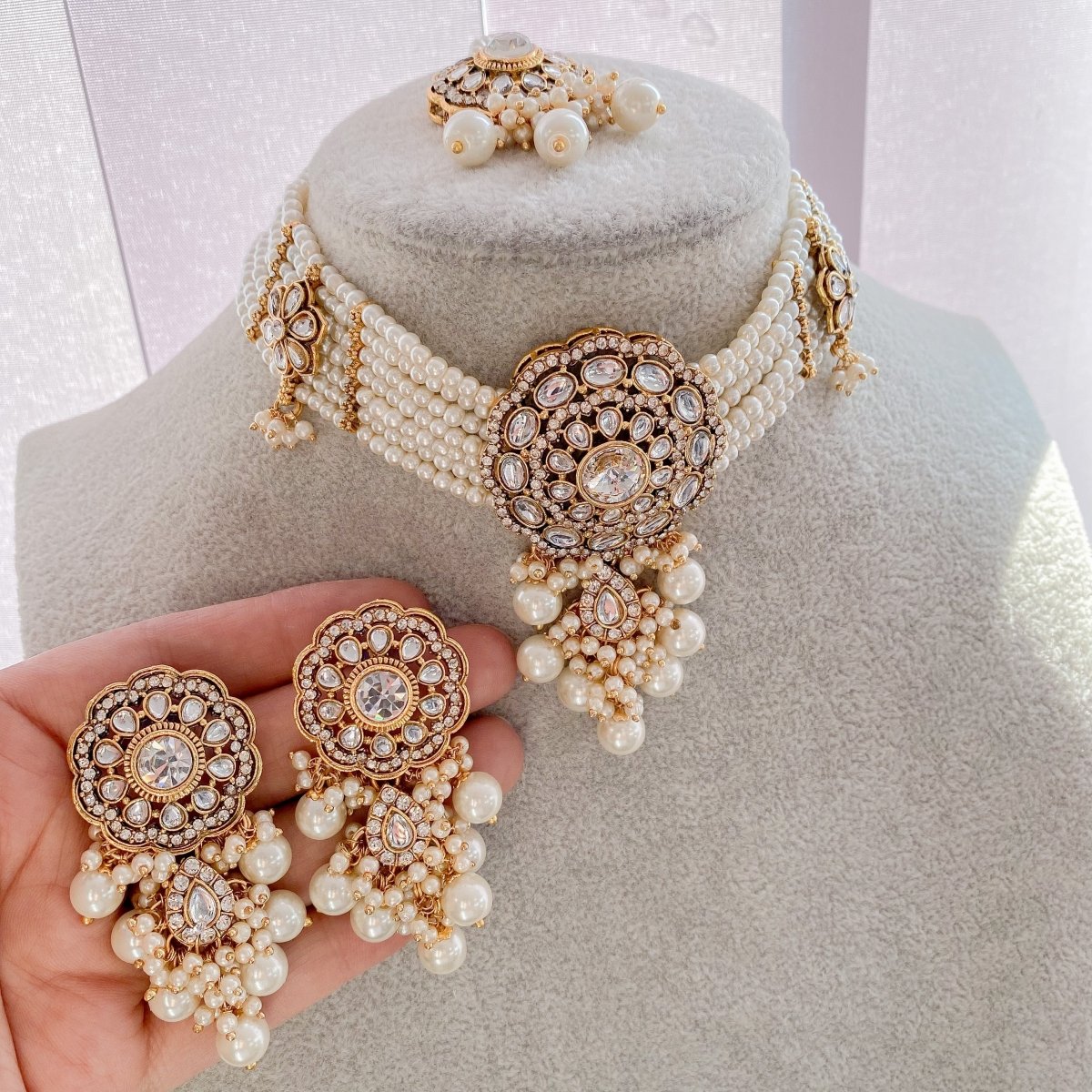 Bridal Choker Sets | Bridal Choker Necklaces – SOKORA JEWELS
