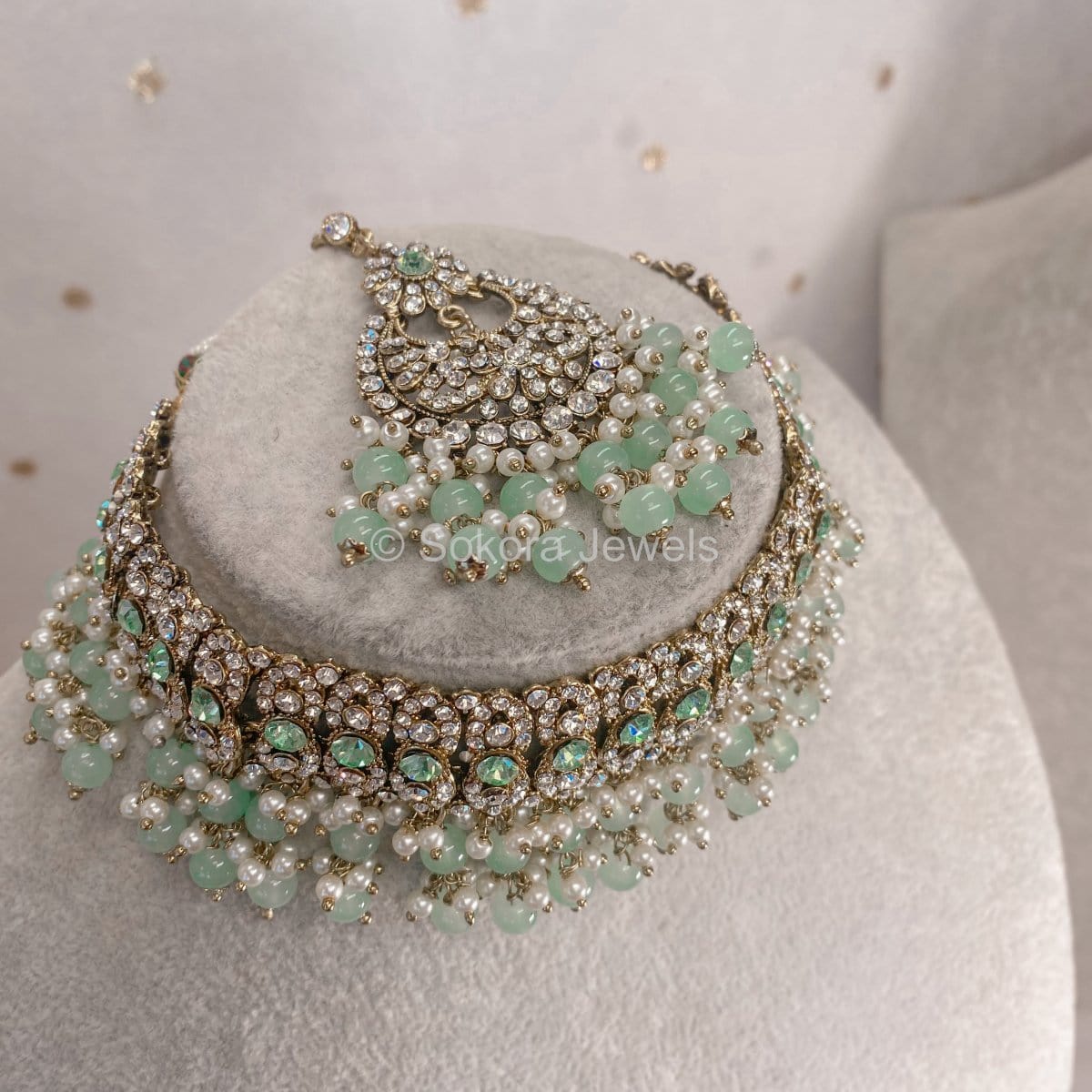 Sylvie Choker Set - Mint