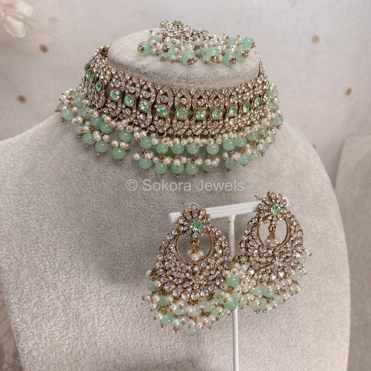 Sylvie Choker Set - Mint