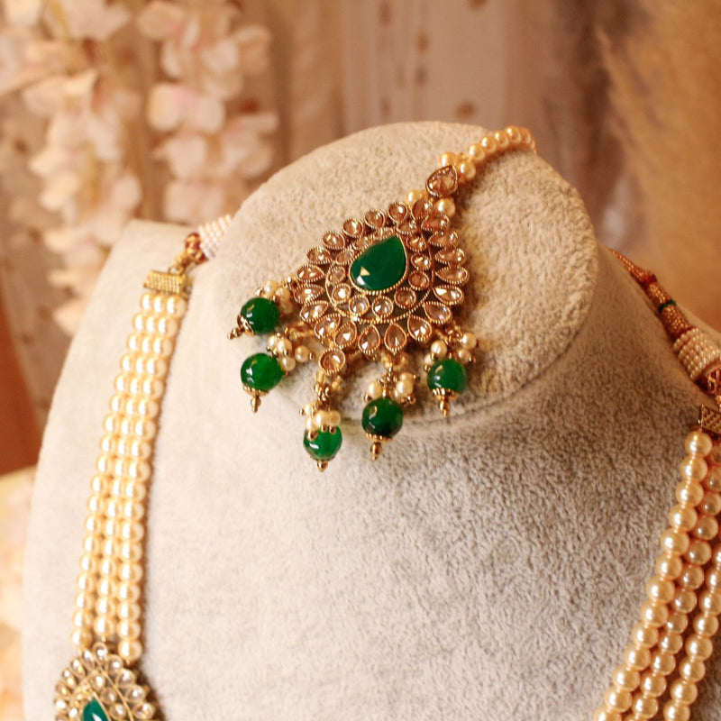 Tam Long Necklace set - Emerald - SOKORA JEWELSTam Long Necklace set - Emerald