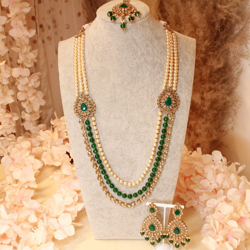 Tam Long Necklace set - Emerald - SOKORA JEWELSTam Long Necklace set - Emerald