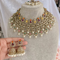 Tayyaba Necklace set - Multicolour - SOKORA JEWELSTayyaba Necklace set - Multicolour