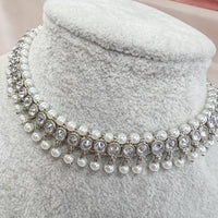 Thin Silver Crystal Necklace - SOKORA JEWELSThin Silver Crystal NecklaceChoker Sets