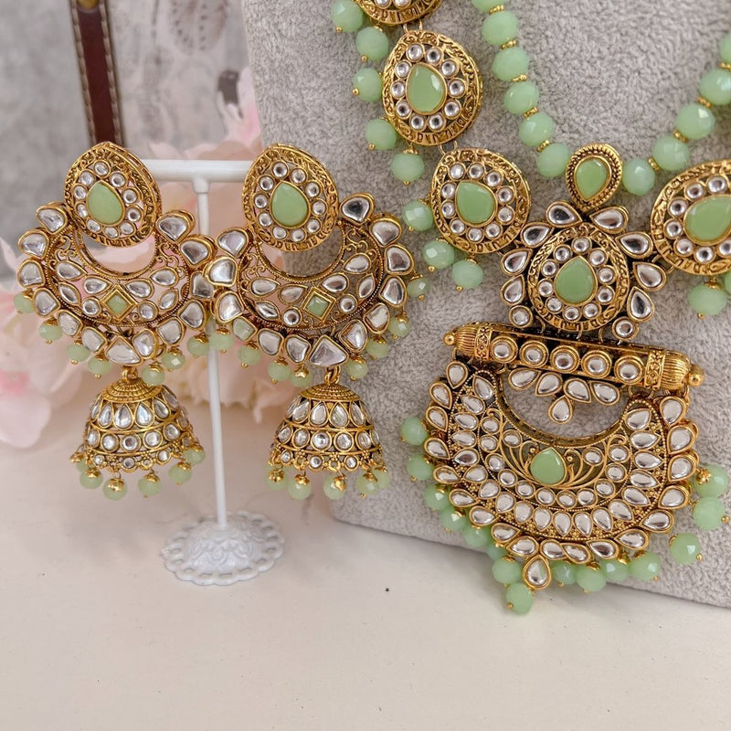 Thivya Bridal set - Mint - SOKORA JEWELSThivya Bridal set - Mint
