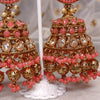 Thohura Large Antique Earrings - Coral Pink - SOKORA JEWELSThohura Large Antique Earrings - Coral Pink