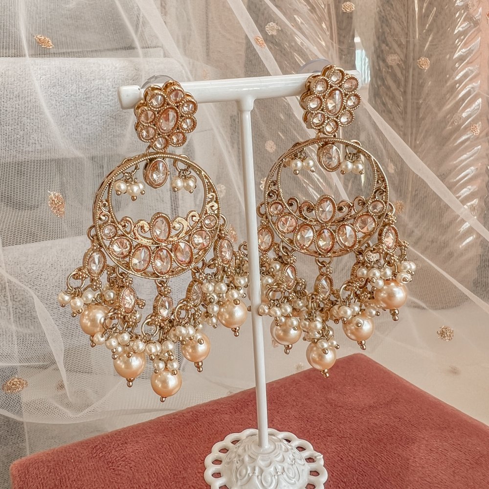 Thulashi Antique Gold Earrings - SOKORA JEWELSThulashi Antique Gold Earrings