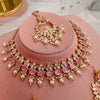 Tia Gold Plated Kundan Set - Pink - SOKORA JEWELSTia Gold Plated Kundan Set - PinkNECKLACE SETS