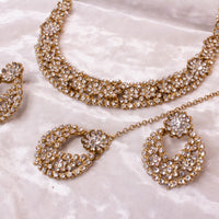Tiara Necklace set - Clear Crystal - SOKORA JEWELSTiara Necklace set - Clear Crystal