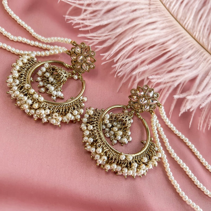 Uma Bali Earrings with Pearl chains - SOKORA JEWELSUma Bali Earrings with Pearl chainsEARRINGS