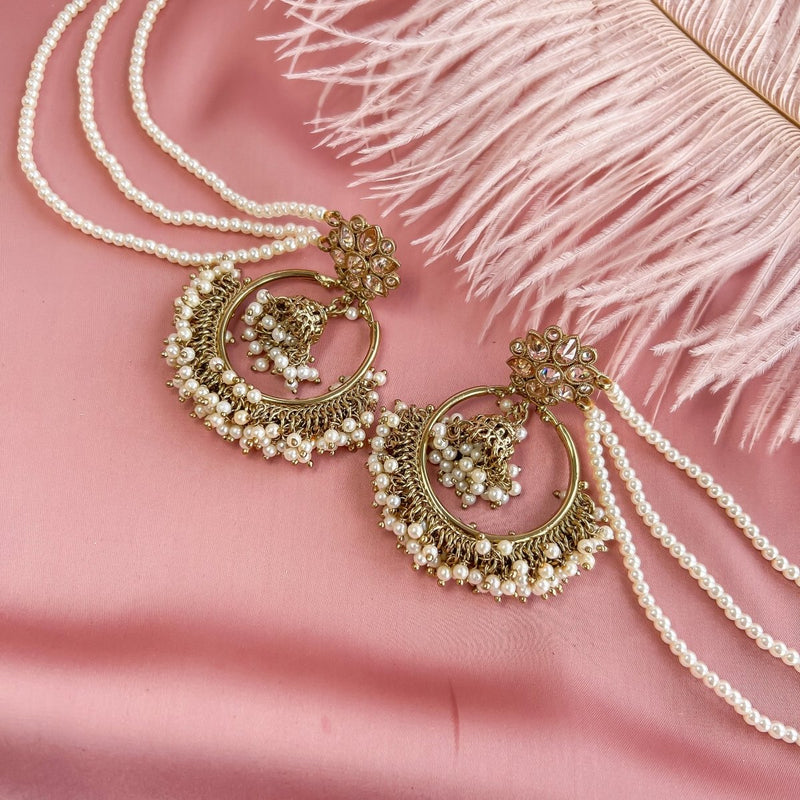Uma Bali Earrings with Pearl chains - SOKORA JEWELSUma Bali Earrings with Pearl chainsEARRINGS