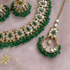 Vaali Mirrored Necklace set - Green - SOKORA JEWELSVaali Mirrored Necklace set - GreenNECKLACE SETS