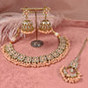 Vaali Mirrored Necklace set - Peach - SOKORA JEWELSVaali Mirrored Necklace set - PeachNECKLACE SETS