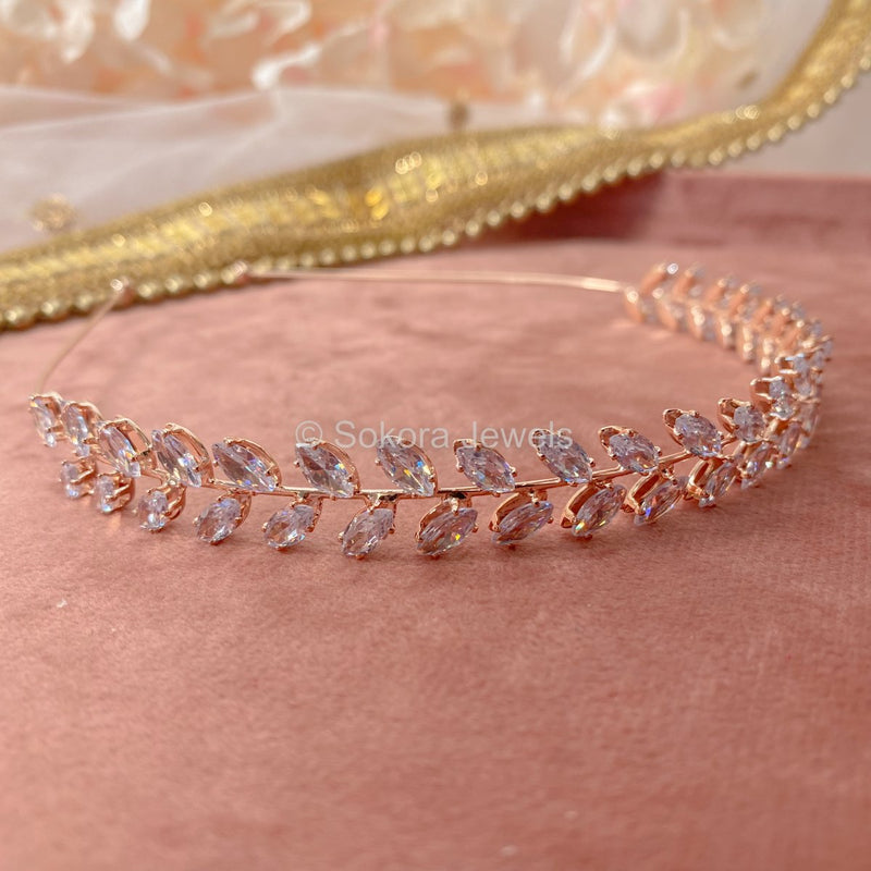 Vine Leaf Crystal Headband - SOKORA JEWELSVine Leaf Crystal Headband