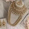 Yasmeen Bridal Necklace set - Golden - SOKORA JEWELSYasmeen Bridal Necklace set - Golden