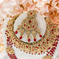 Yusra Bridal Double Necklace set - SOKORA JEWELSYusra Bridal Double Necklace set