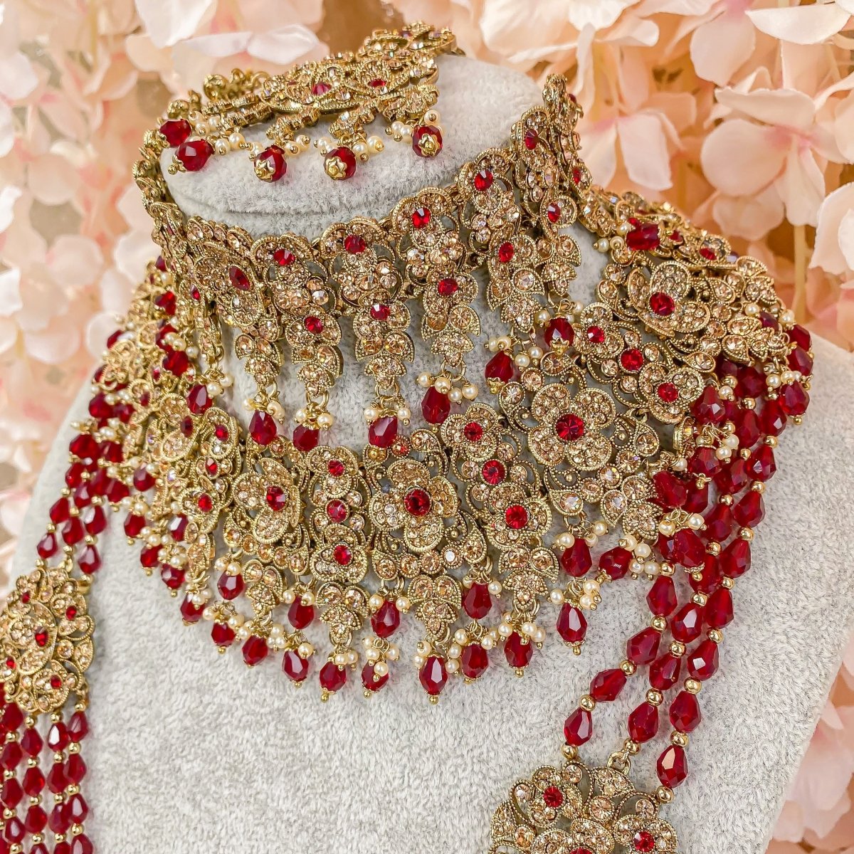 Bridal necklace set deals artificial