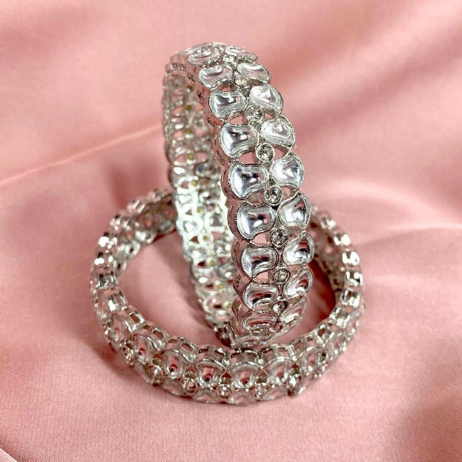 Zaina Chunky Silver Kada Bangles - SOKORA JEWELSZaina Chunky Silver Kada BanglesBANGLES