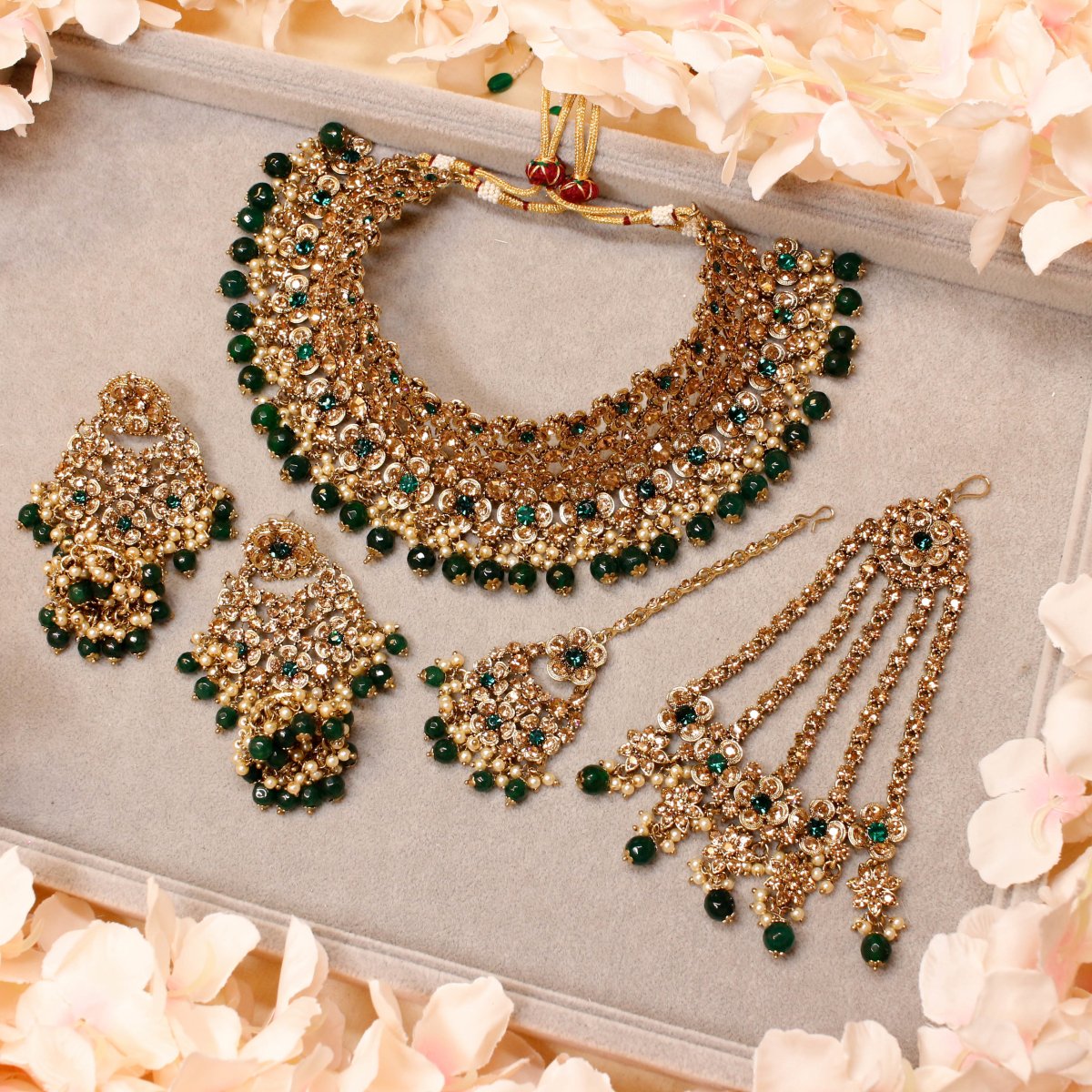 Rhinestone bridal hot sale jewelry sets